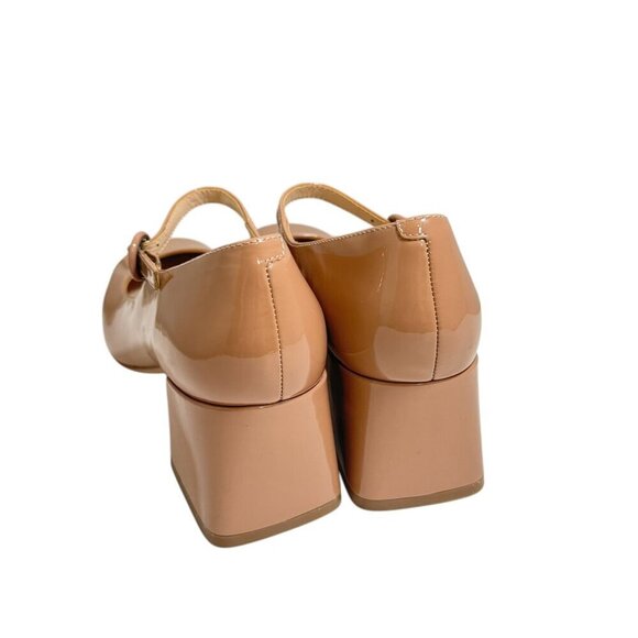 Marc Fisher LTD Women's Nessily mary jane Pump Nude patent Leather size 9 M New - Picture 5 of 7